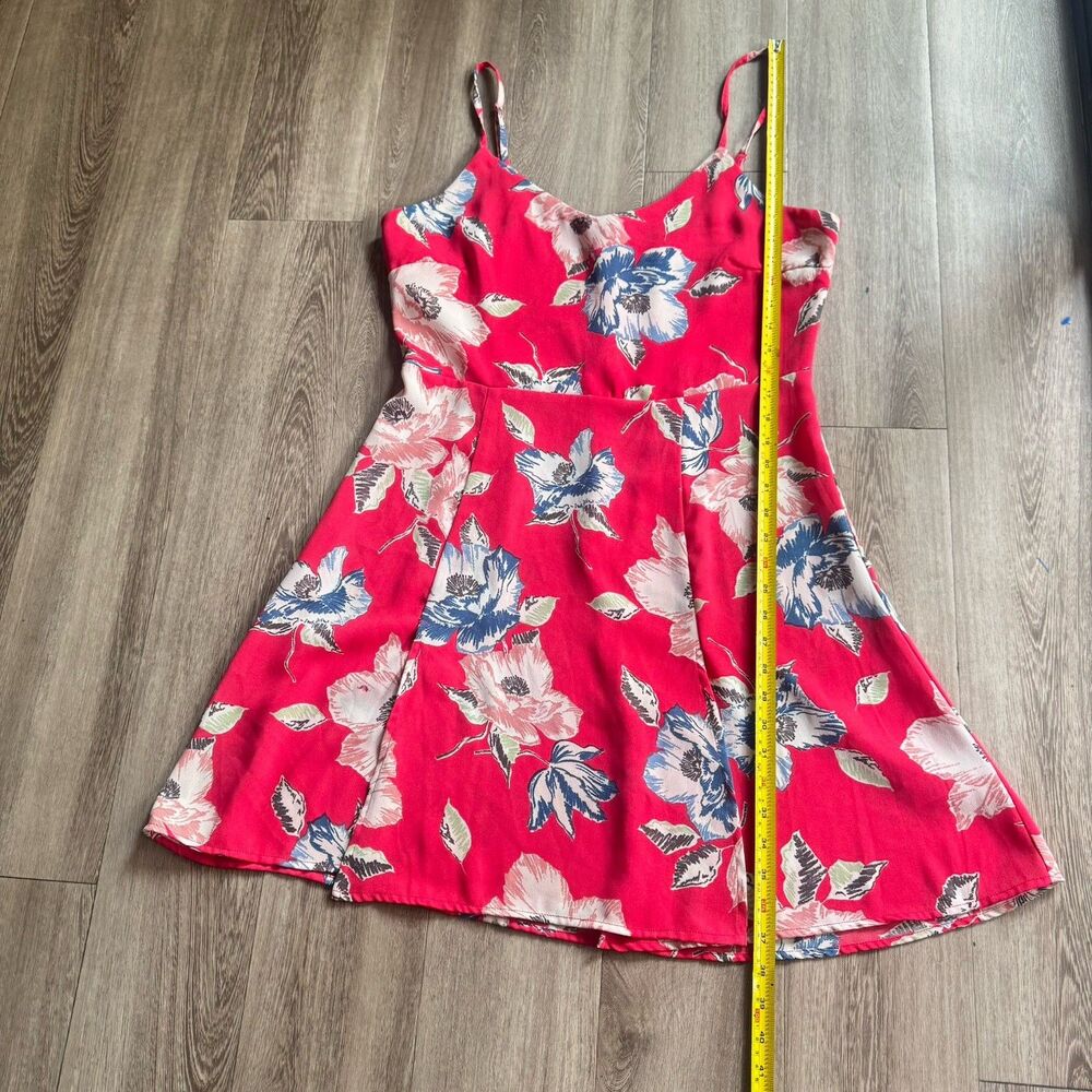 French Connection Dress Cari Size 12 Summer Floral Print Camisole Pink & Blue - Picture 6 of 14